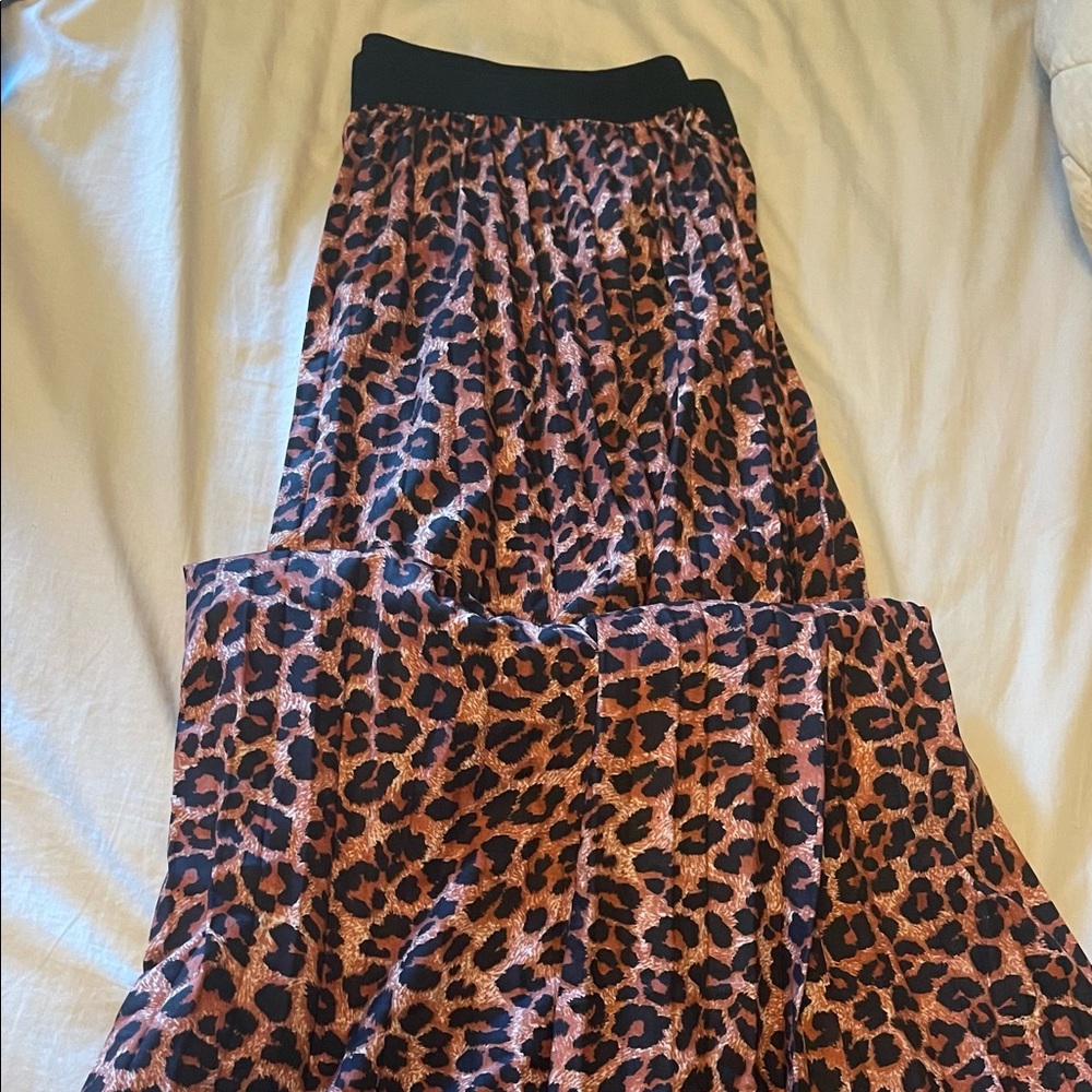 Cheetah print maxi skirt